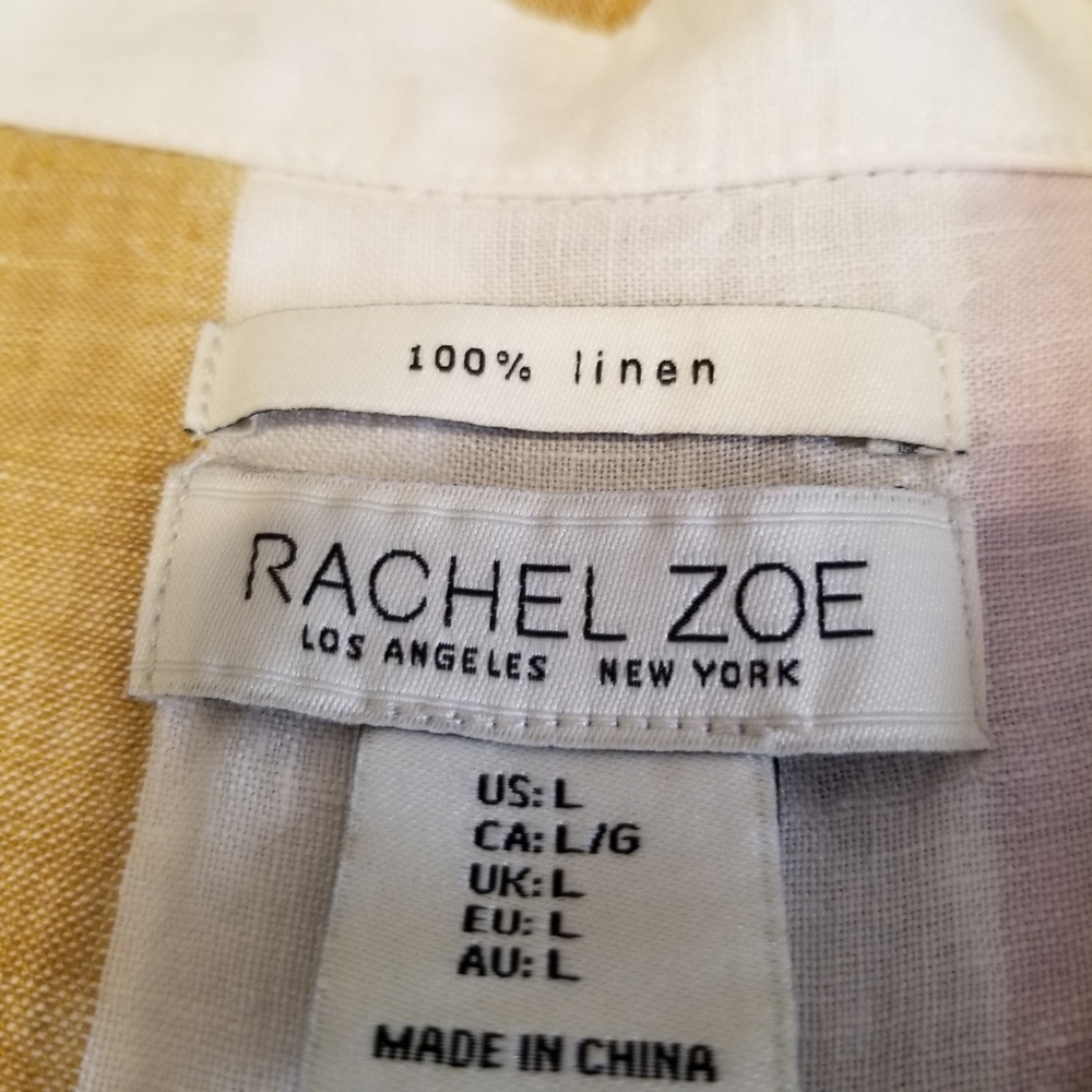 Rachel Zoe Linen Striped Tunic Top - Picture 5 of 8